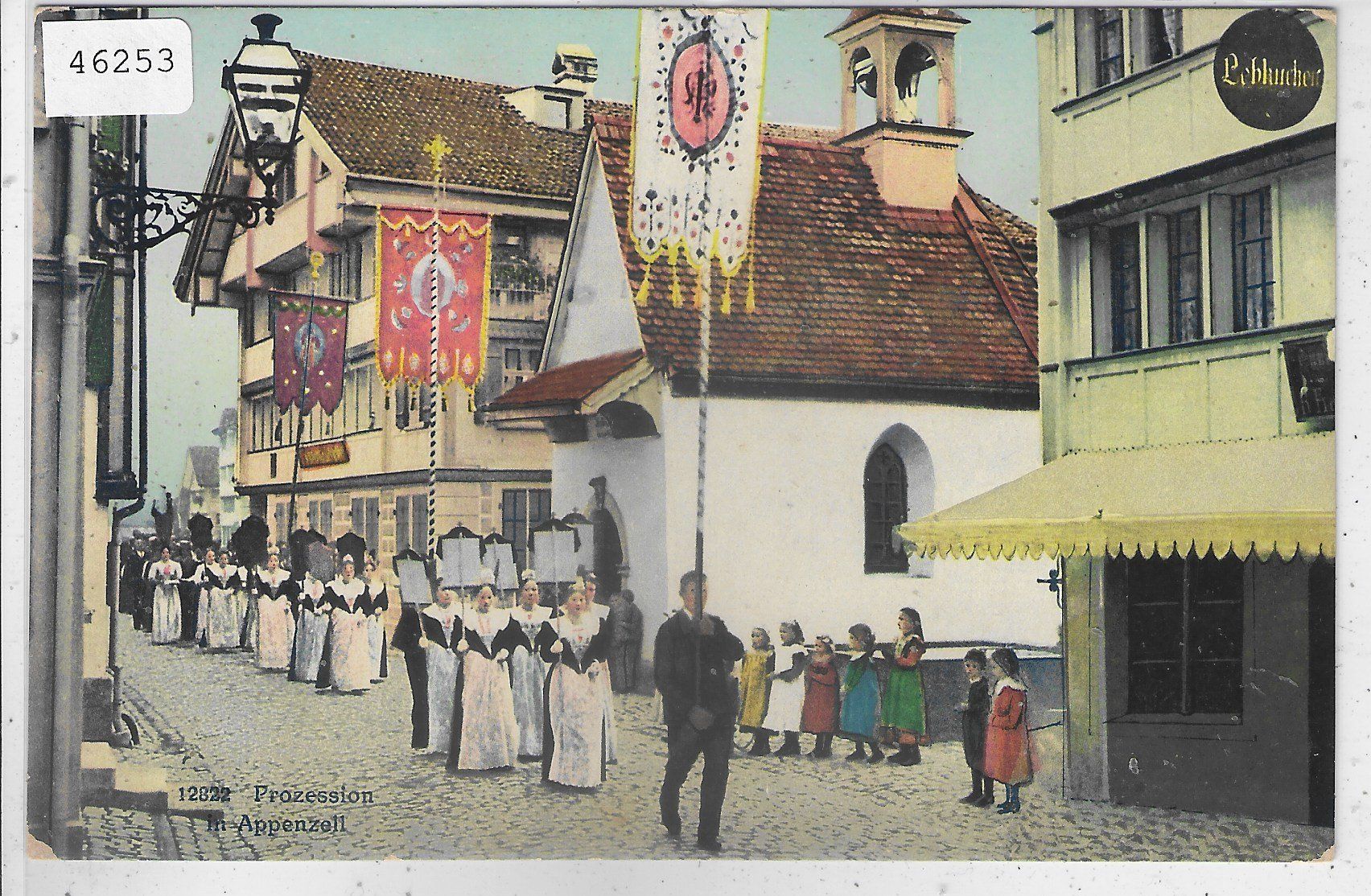 Cartoline postali: Prozession in Appenzell  - Litho – Usato da Ettingen venduto da Kartenplanet
