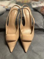 Zara beige slingback heels