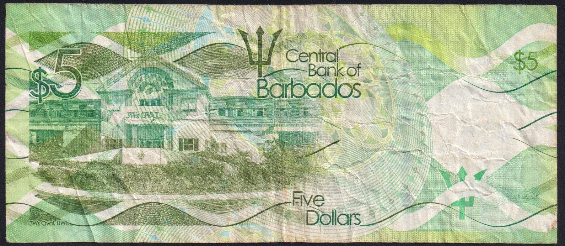 Banconote: Barbados 5 Dollars 2013 – Usato da Brugg AG venduto da banknoten_muesli 1