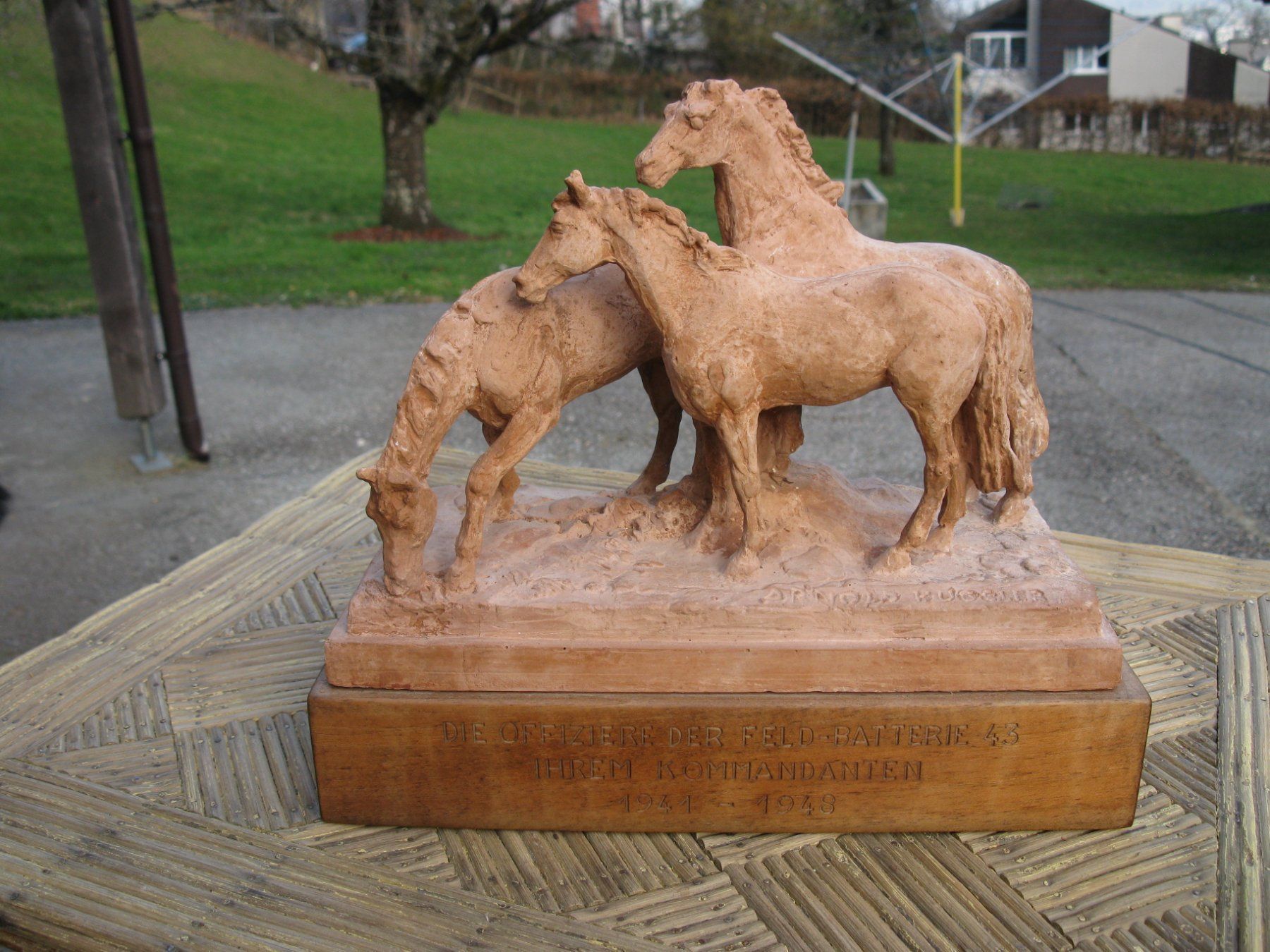 Sculture & Statue: Terrakotta Pferdegruppe – Usato da Altstätten venduto da antikundart 1