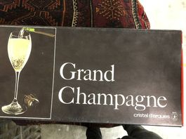 Champagner gläser 6 er Box / christal s'arques NEU