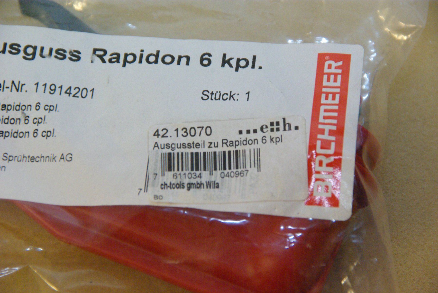 Benzinkanister: Birchmeier Ausguss Rapidon 6 kpl. – Neu und originalverpackt aus Herisau von Cevianer1844 2