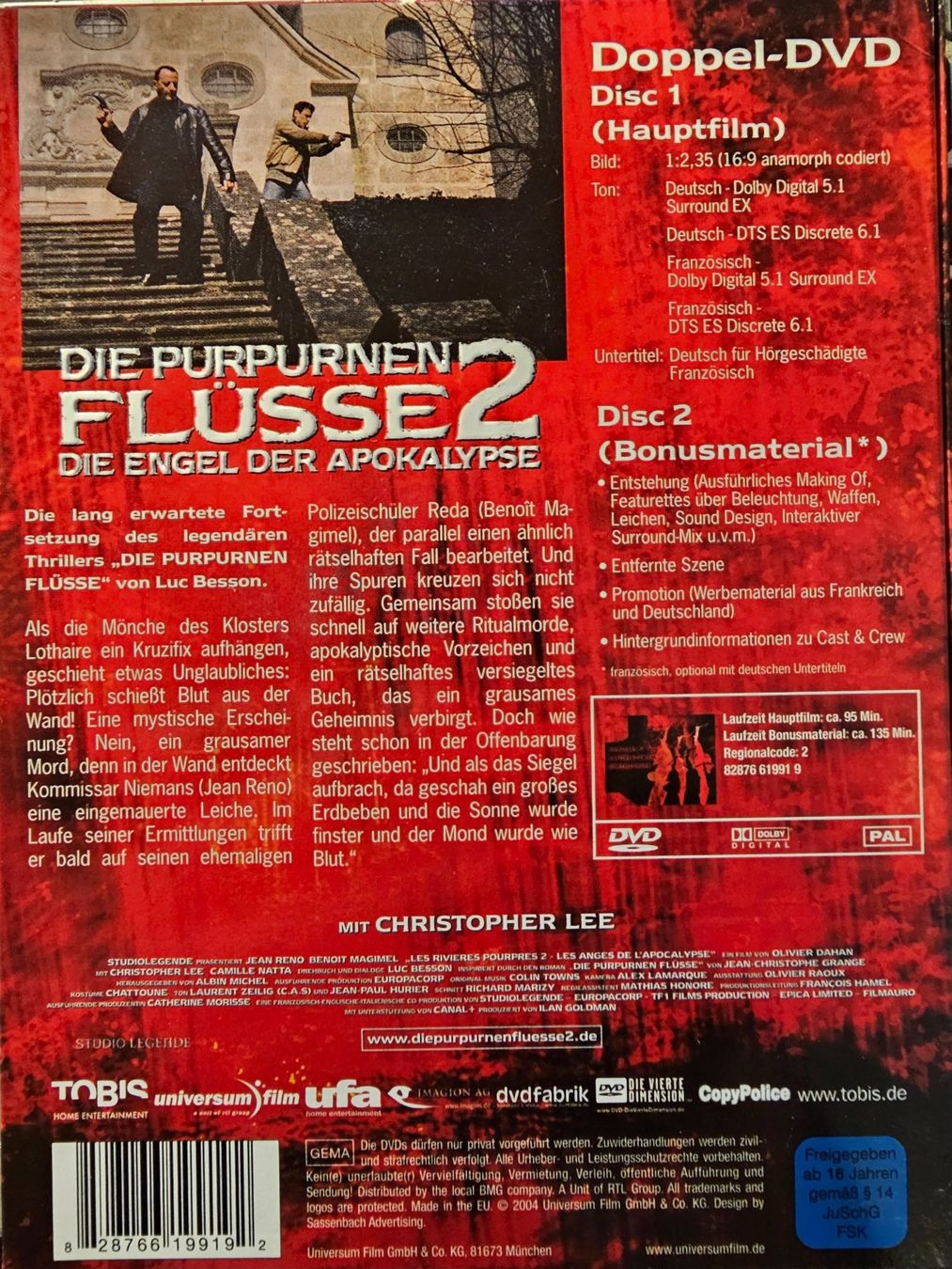 Tutti i DVDs: Die Purpurnen Flüsse 2 – Usato da Wahlen b. Laufen venduto da Cg10 1