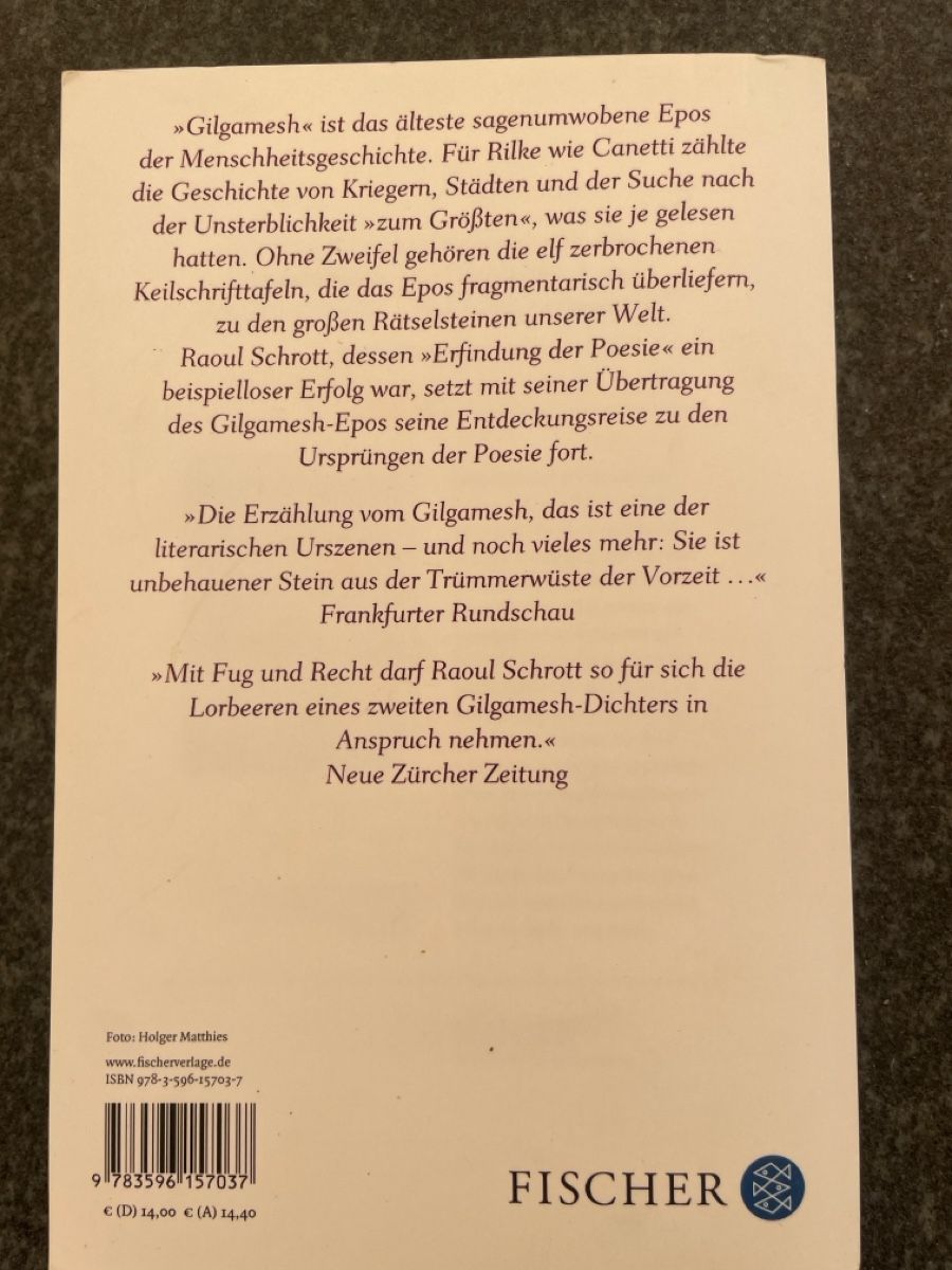 Libri: Gilgamesh, Raoul Schrott – Usato da Freidorf TG venduto da ibipatria 1