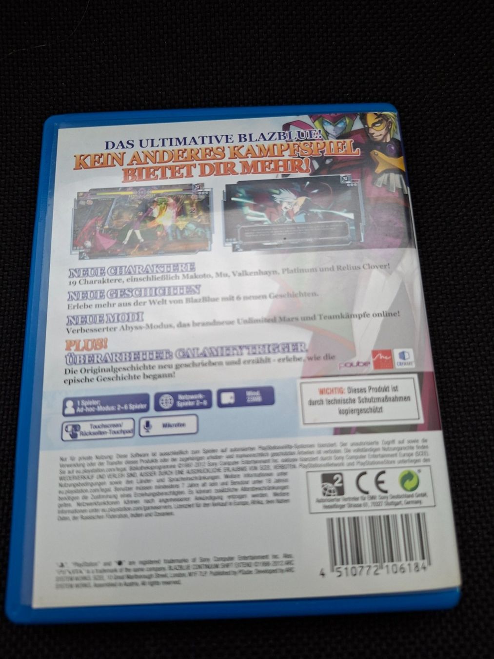 Giochi: Blazblue Playstation Vita – Usato da St. Gallen venduto da brat01 2