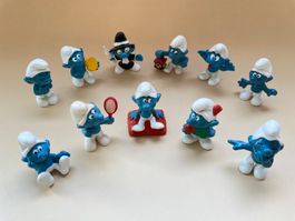 11x Frühe Schlümpfe 1965 – 1977 Peyo Bully Schleich Schlumpf
