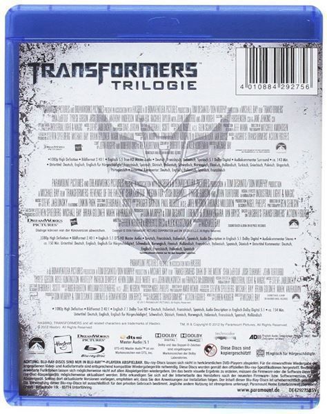 Tutti i DVDs: Kult: Blu Ray - Tansformers Trilogie!!! – Nuovo (secondo la descrizione) da Biel/Bienne venduto da Secondhand_Shop 1