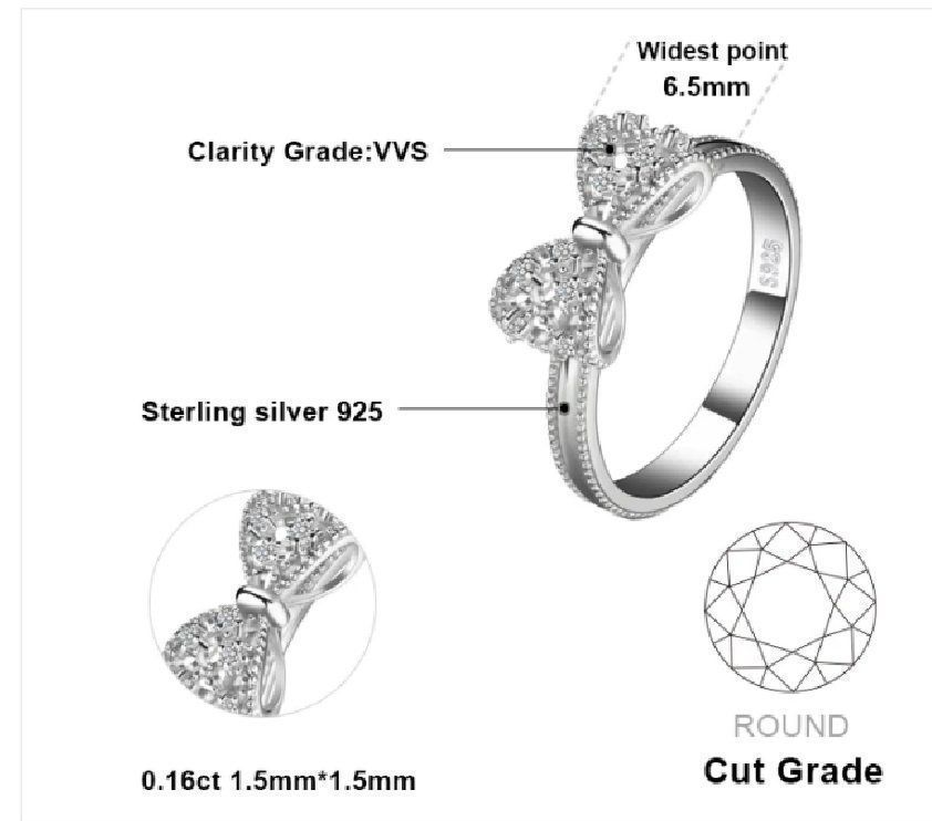Anelli: 925 Sterling Silber Ring mit Zirkonia – Nuovo e nell'imballaggio originale da Uerkheim venduto da Kaufoption 4