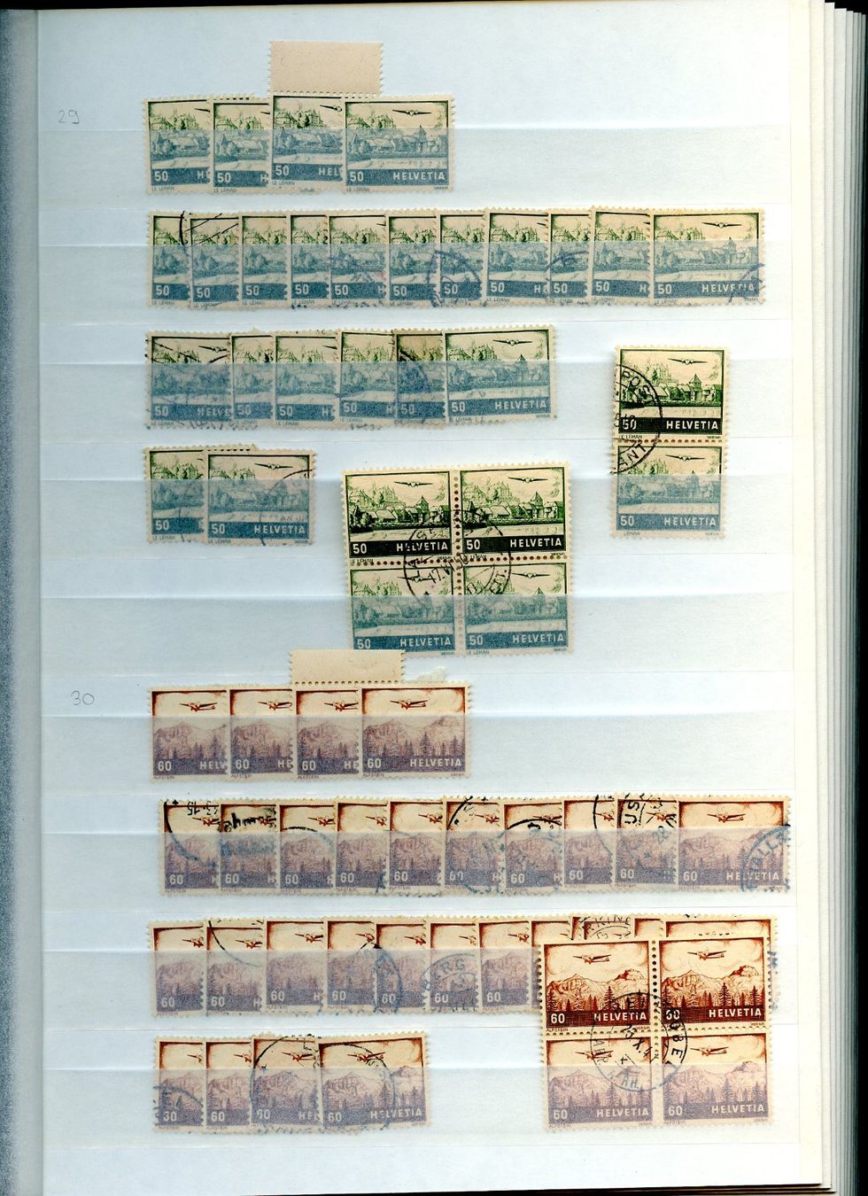 Alle Briefmarken: 1 grosse Sammlung Flugpost / postfrisch/Falz/gestempelt – Gebraucht aus Steffisburg von Charlamov 8