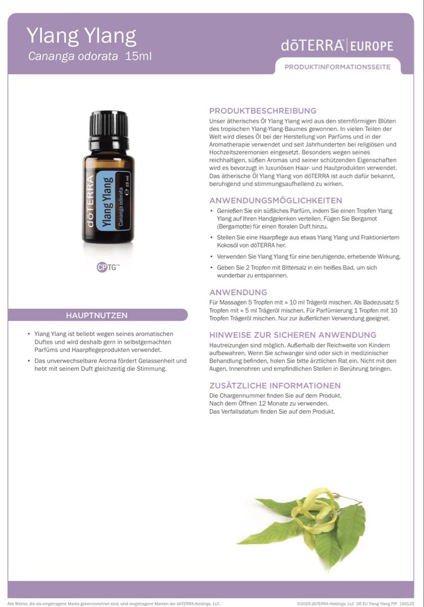 Doterra Oli essenziali: DoTerra Ylang Ylang 15ml EÖ – Nuovo (secondo la descrizione) da Wolfwil venduto da Vessie 1