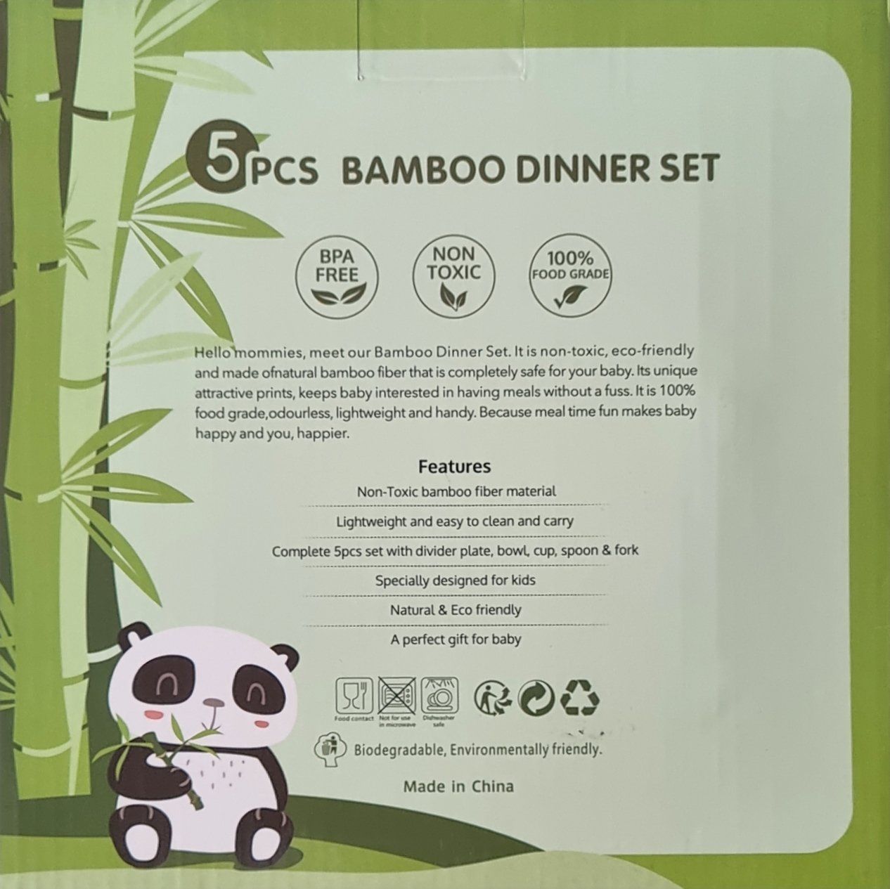 Set di piatti: KINDER GESCHIRR-SET Eco Bambo "HONEYBEE" – Nuovo e nell'imballaggio originale da Stäfa venduto da BURG23 2