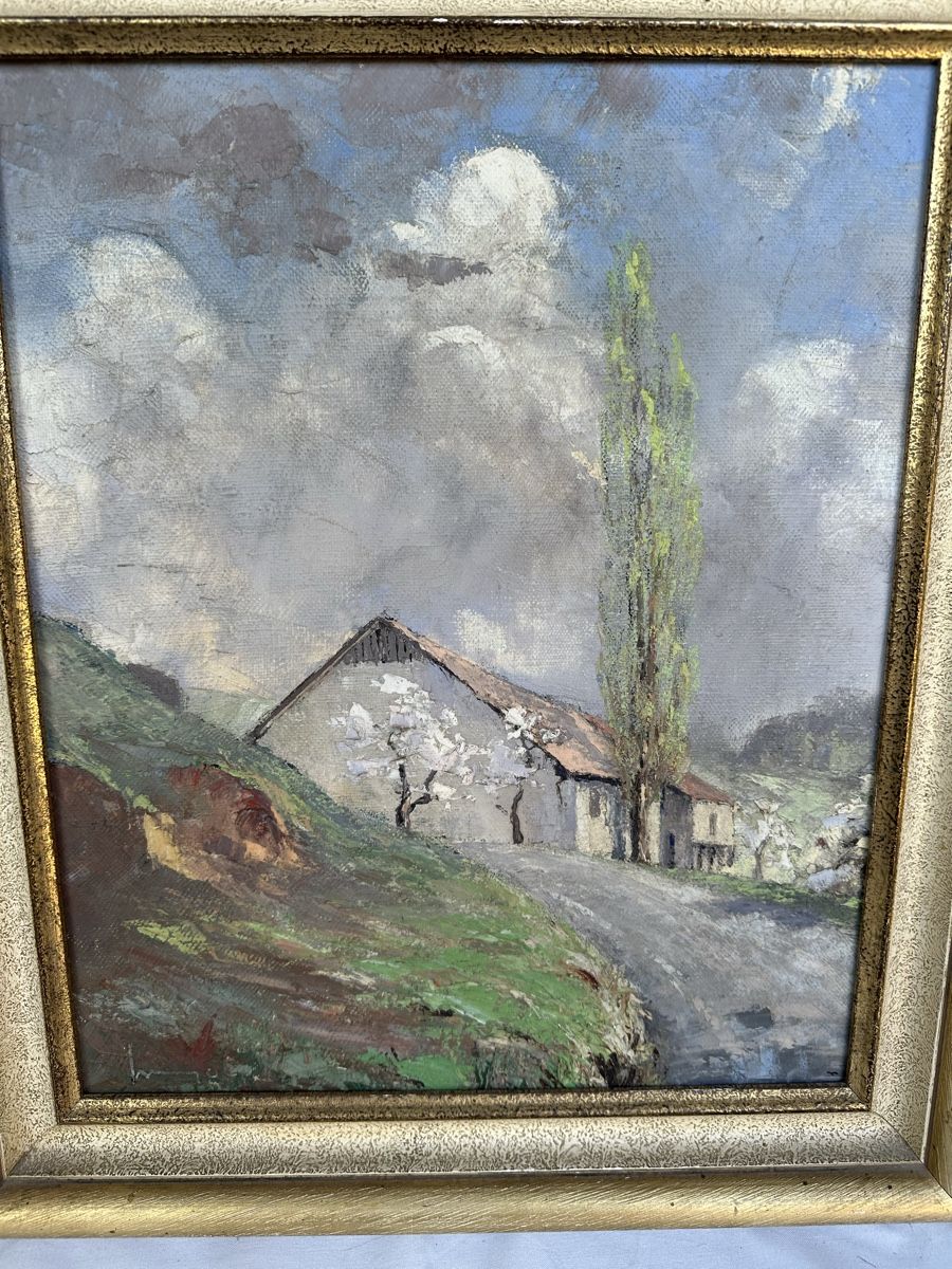 Dipinti: Huile sur toile, paysage printemps – Usato da Lausanne venduto da artnouveau04 1