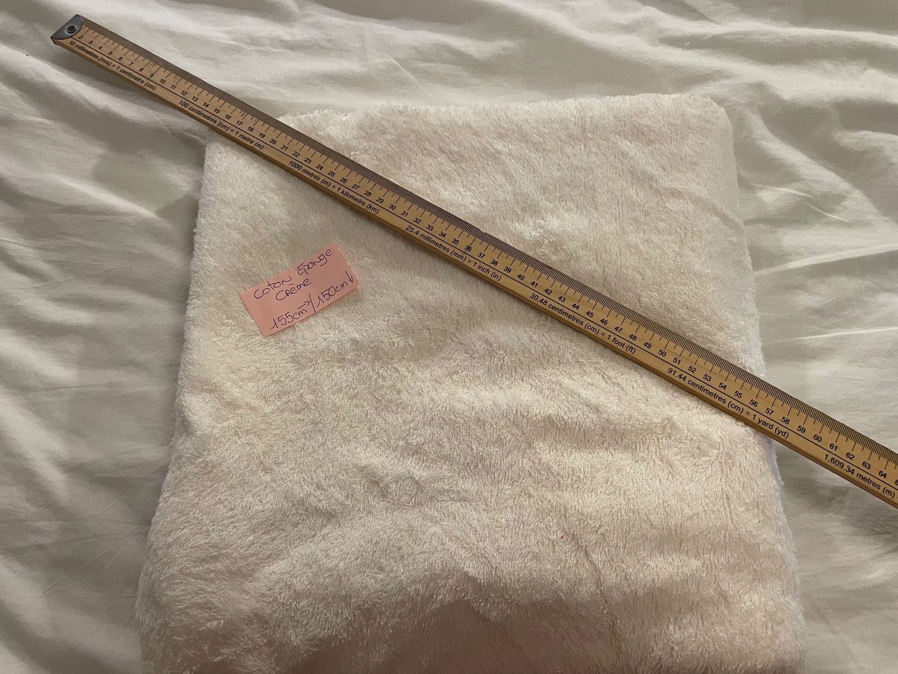 Stoffe: Coton Eponge Blanc – Neu (gemäss Beschreibung) aus Uetikon Am See von geraldinezh17