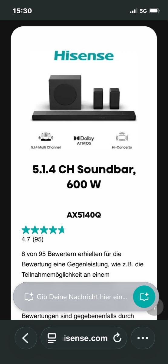Hisense Heimkino: HISENSE PX3 PRO INKL. SOUNDSYSTEM – Neu (gemäss Beschreibung) aus MÄNNEDORF von ROXYBOY 3