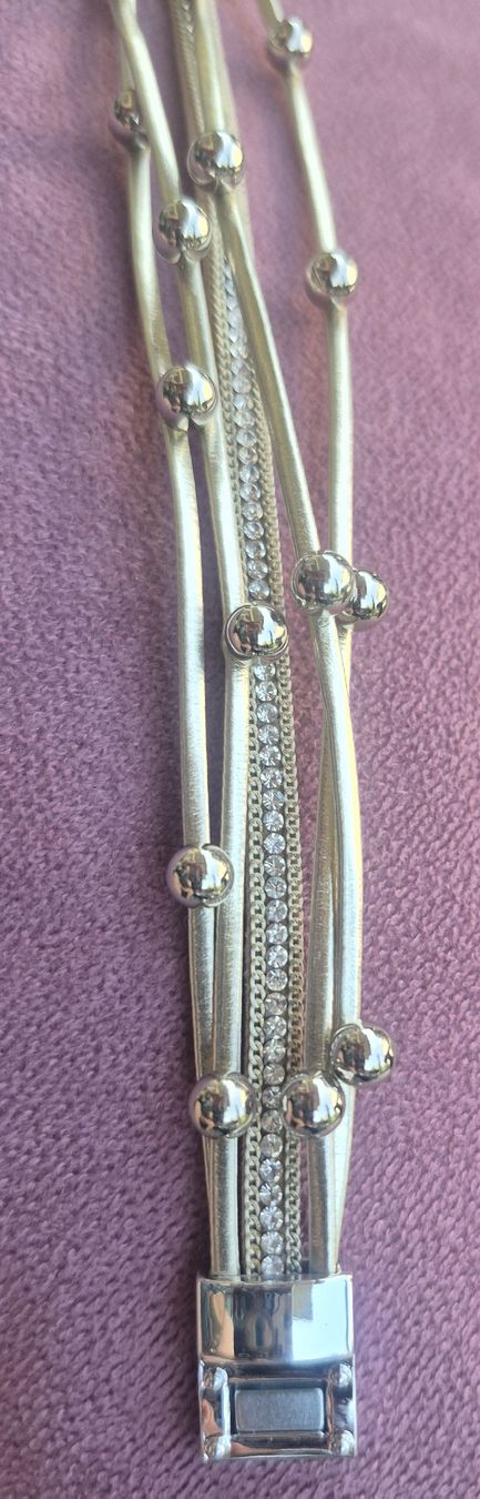 Armbänder & -reifen: Bracciale multistrato con sfere e strass  – Neu (gemäss Beschreibung) aus Giubiasco von Stefaniav 4
