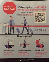2 Gutscheine Priortity lane - Flughafen Genf