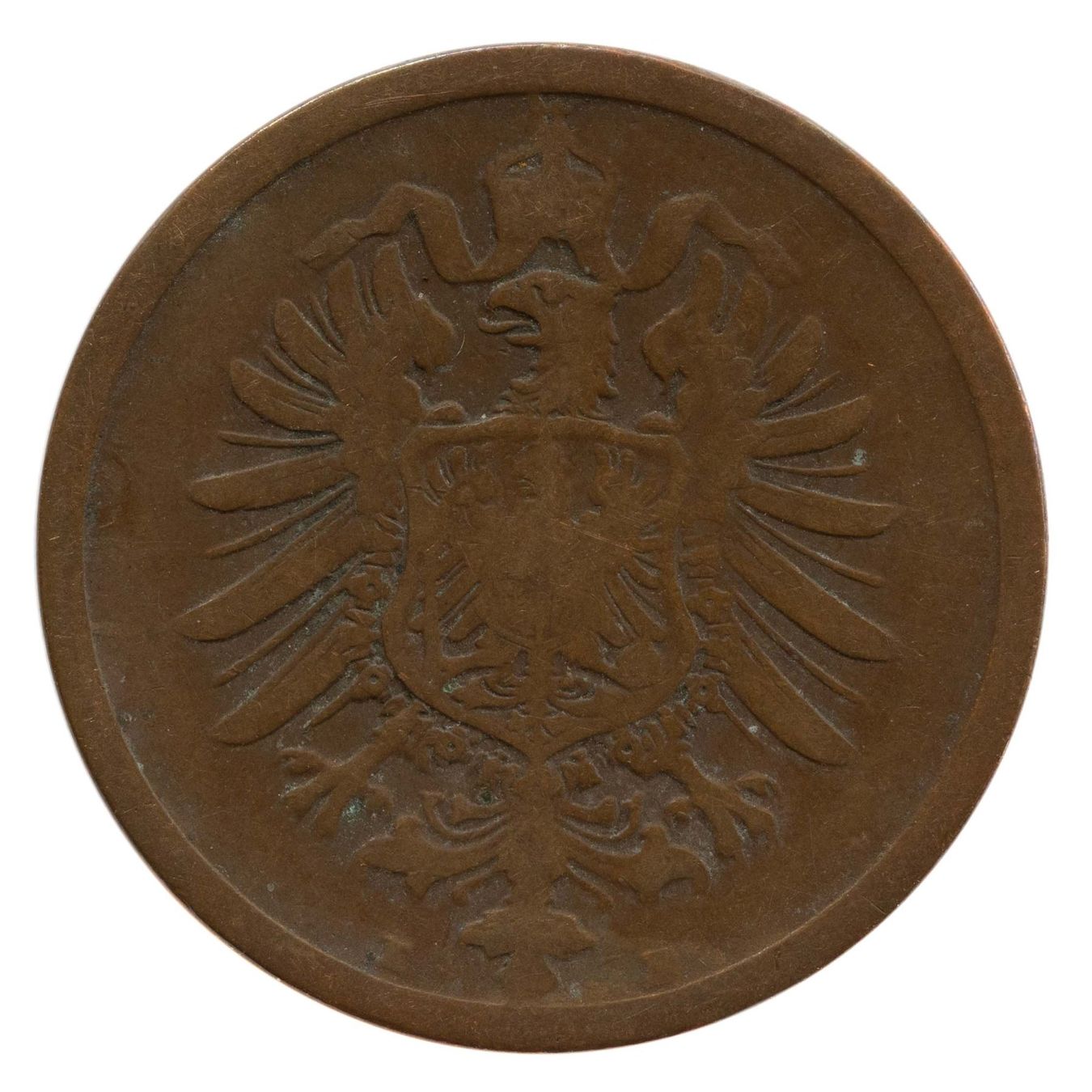 Alle Münzen: Deutschland Kaiserreich 2 Pfennig 1876 E – Gebraucht aus Rotkreuz von num_6343 1