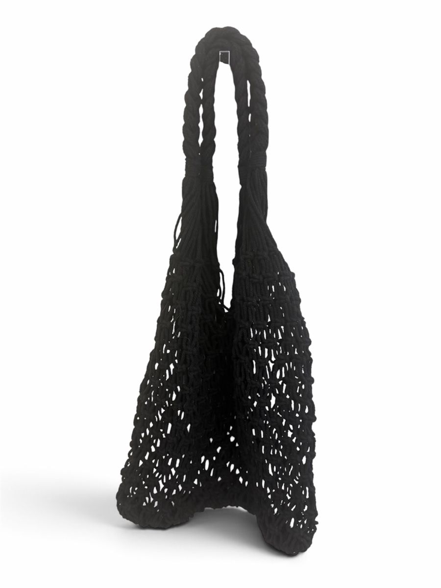 Borse: Net Bag black macrame handmade shopping bag – Usato da Buochs venduto da zukkias