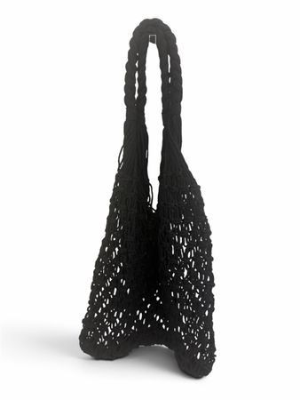 Net Bag black macrame handmade shopping bag