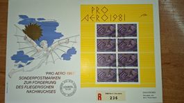 F1980 - 2 FDC Grossformat (Pro Aero 81, Prop 1982)