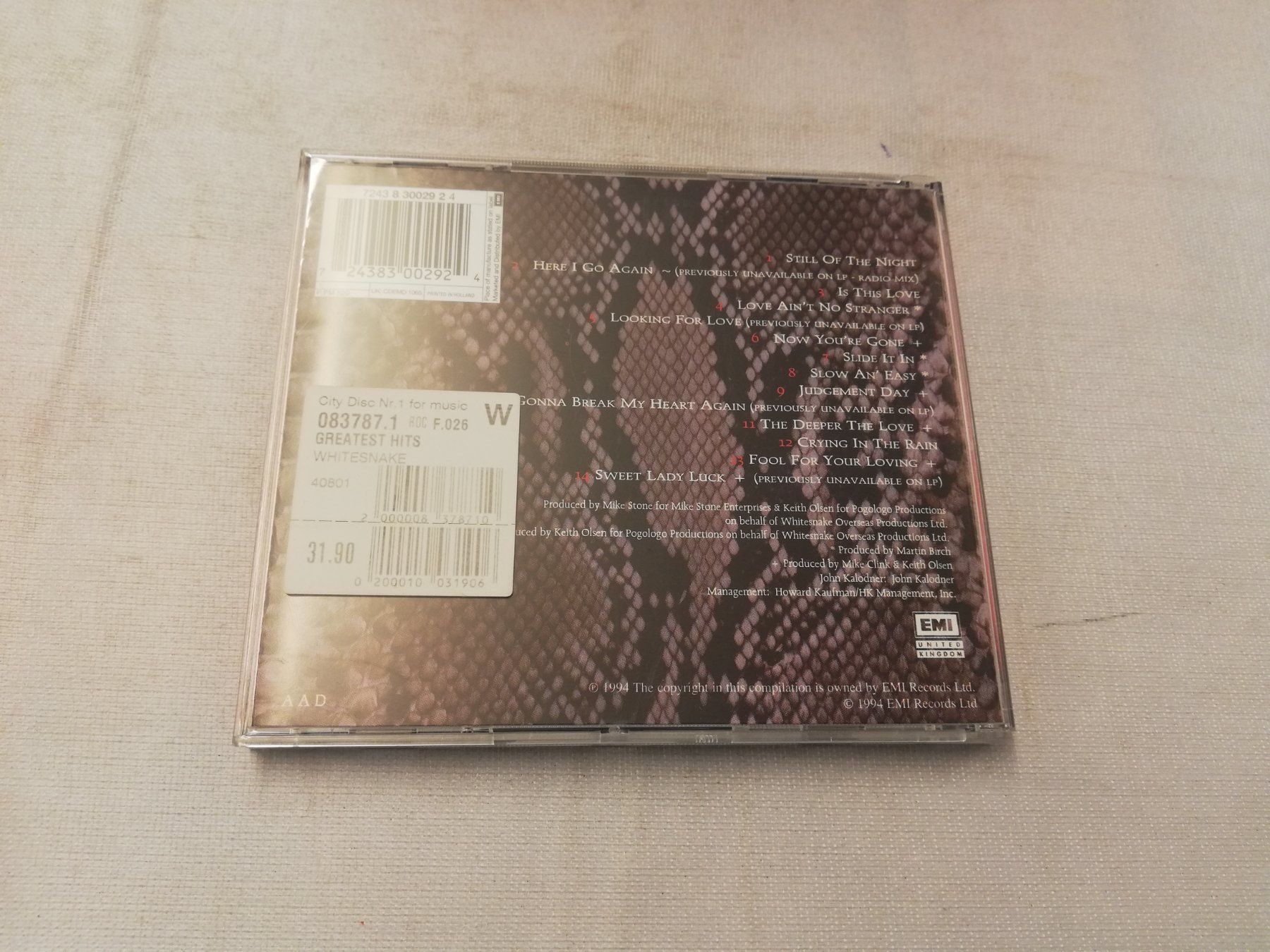 CD: WHITESNAKE - GREATEST HITS – Usato da Bern venduto da Vinylsound.ch 1