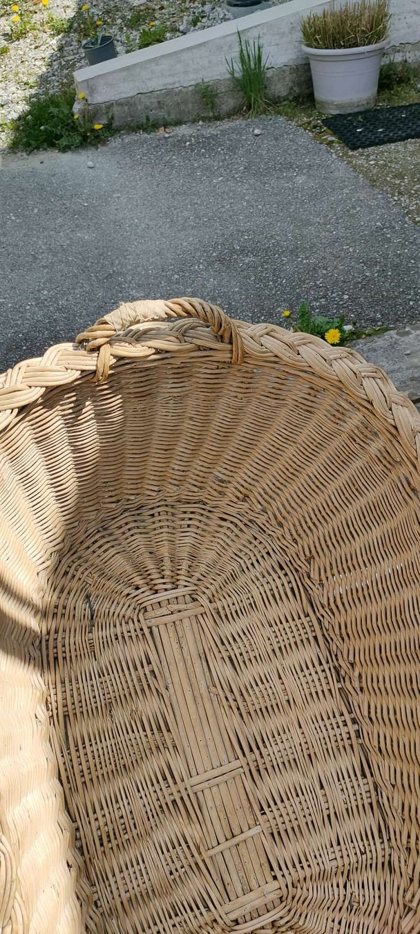 Sonstige Antiquitäten & Kunst: Vintage Weidenkorb oval – Gebraucht aus Krauchthal von SamsPuce 1