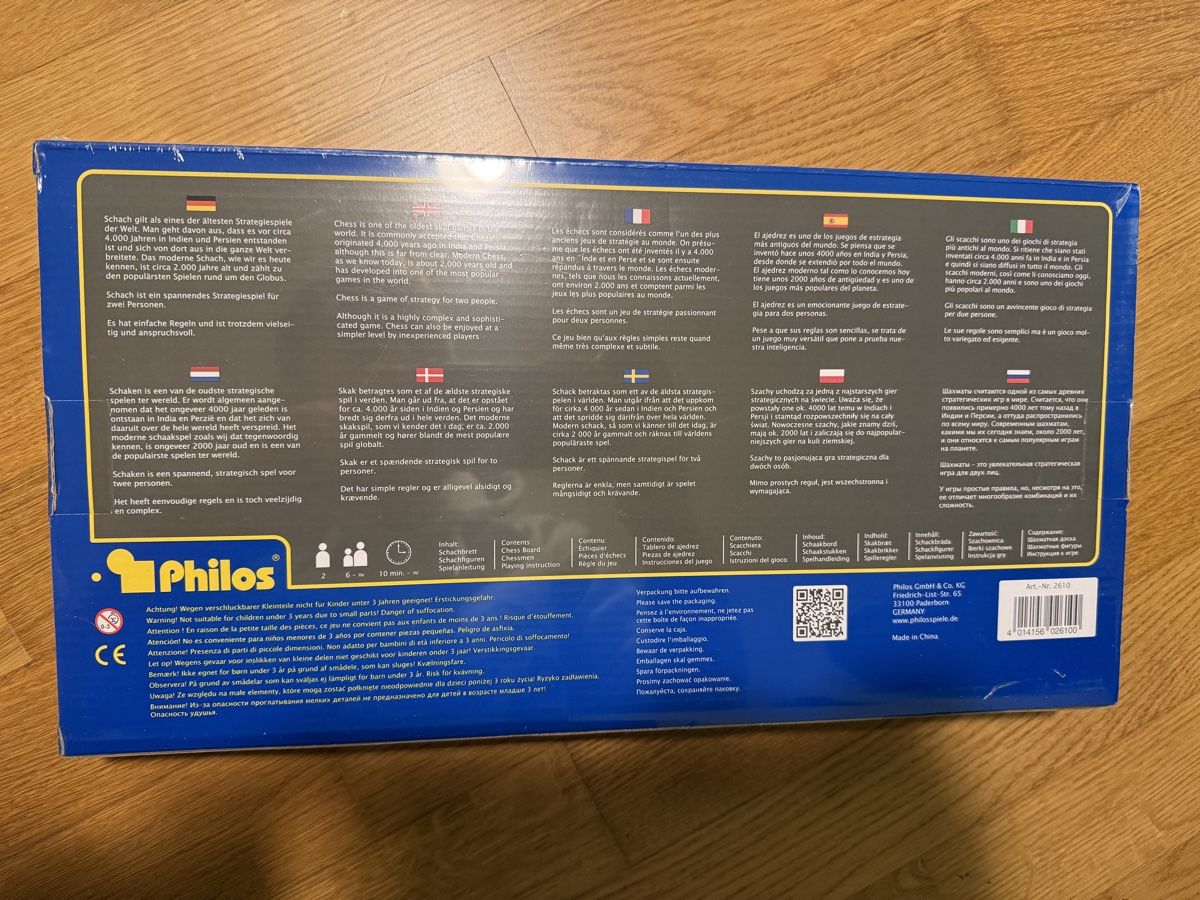 Giochi: **NEU** Philos Schach – Nuovo e nell'imballaggio originale da Ennetbürgen venduto da sto_2rrg 1