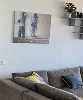 Banksy Leinwandbild „Boys Drawing“ 90 × 60 cm – sehr guter Z