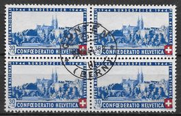 1944-1946-1947: Pro Patria 3 Vierer Nr.B25/B33/B37 Gunten