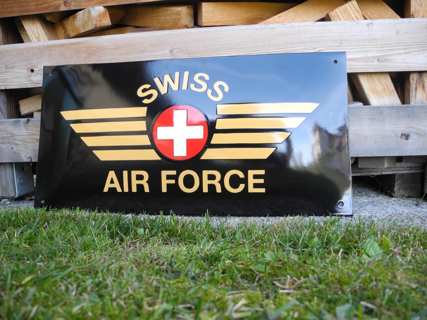 Schilder: SWISS AIR FORCE EMAILSCHILD – Neu (gemäss Beschreibung) aus Reinach AG von Huckleberrysix 3