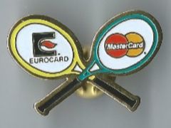 Placchette & Badge: Tennis Pin: Eurocard & Mastercard – Usato da Zürich venduto da t24_de