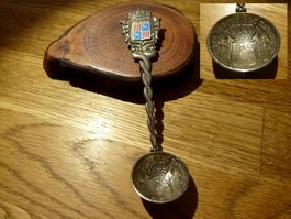 Souvenir Löffel MALLORCA Rey Const De Espana 5 Pesetas