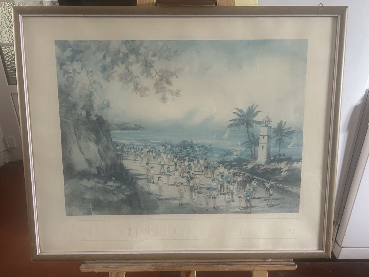 Dipinti: Vintage Honolulu Marathon Bild 1985 – Usato da Lyss venduto da Secunda-Mano
