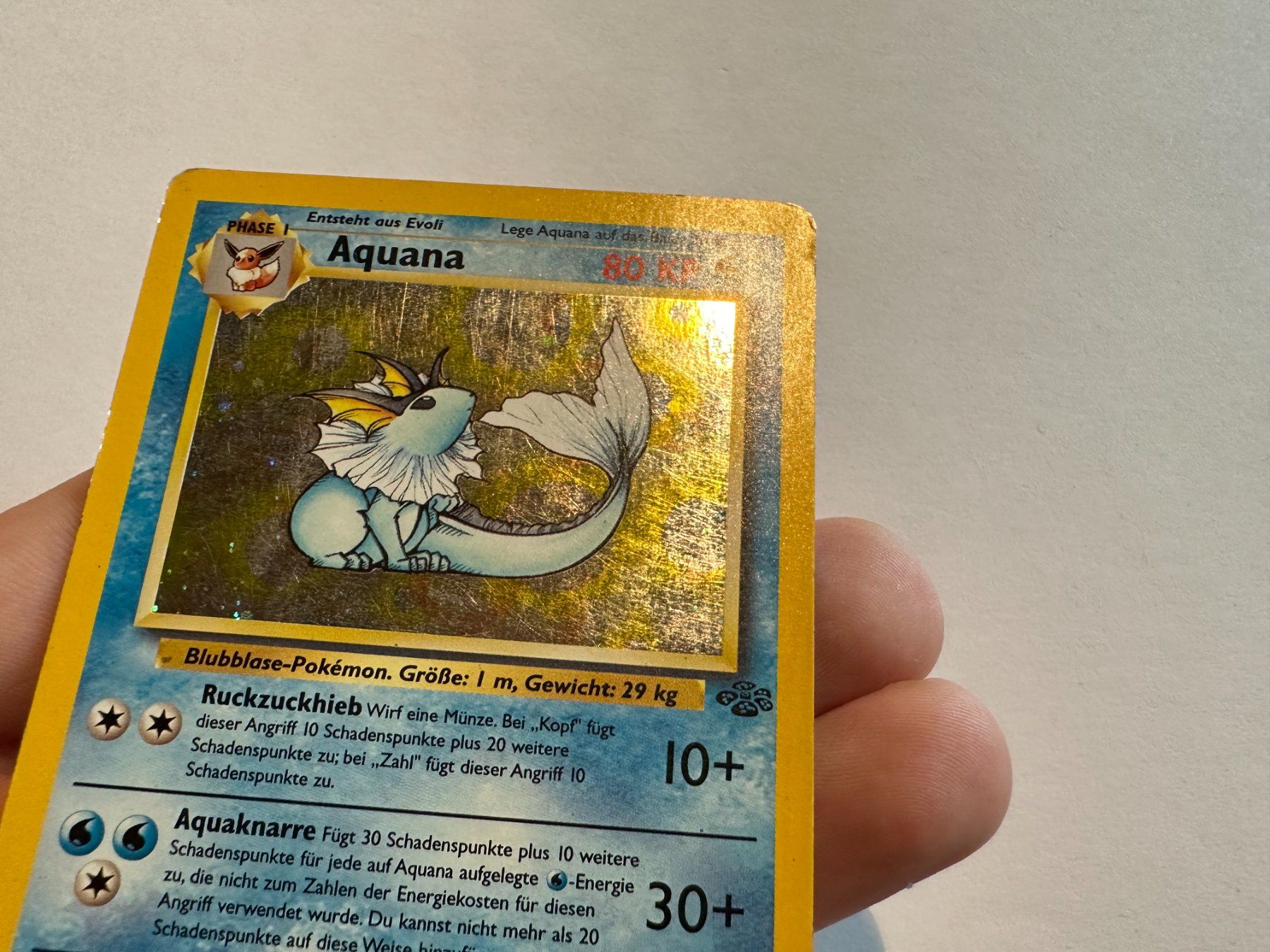 Pokémon Sammelbilder & Trading cards: Aquana holo Dschungel DE – Gebraucht aus Hagendorn von Pokecollectorch 3