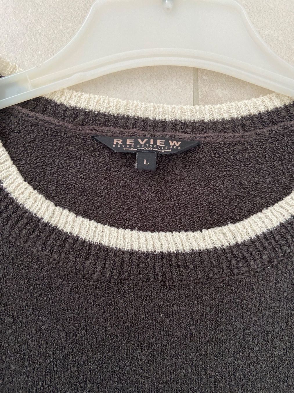 Maglioni & Felpe: Dünner Damen Pullover grau / weiss gestreift – Usato da Zug venduto da Hehe 2