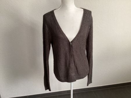 NILE Jacke grau mit Metallfaden Gr. S Druckknöpfe