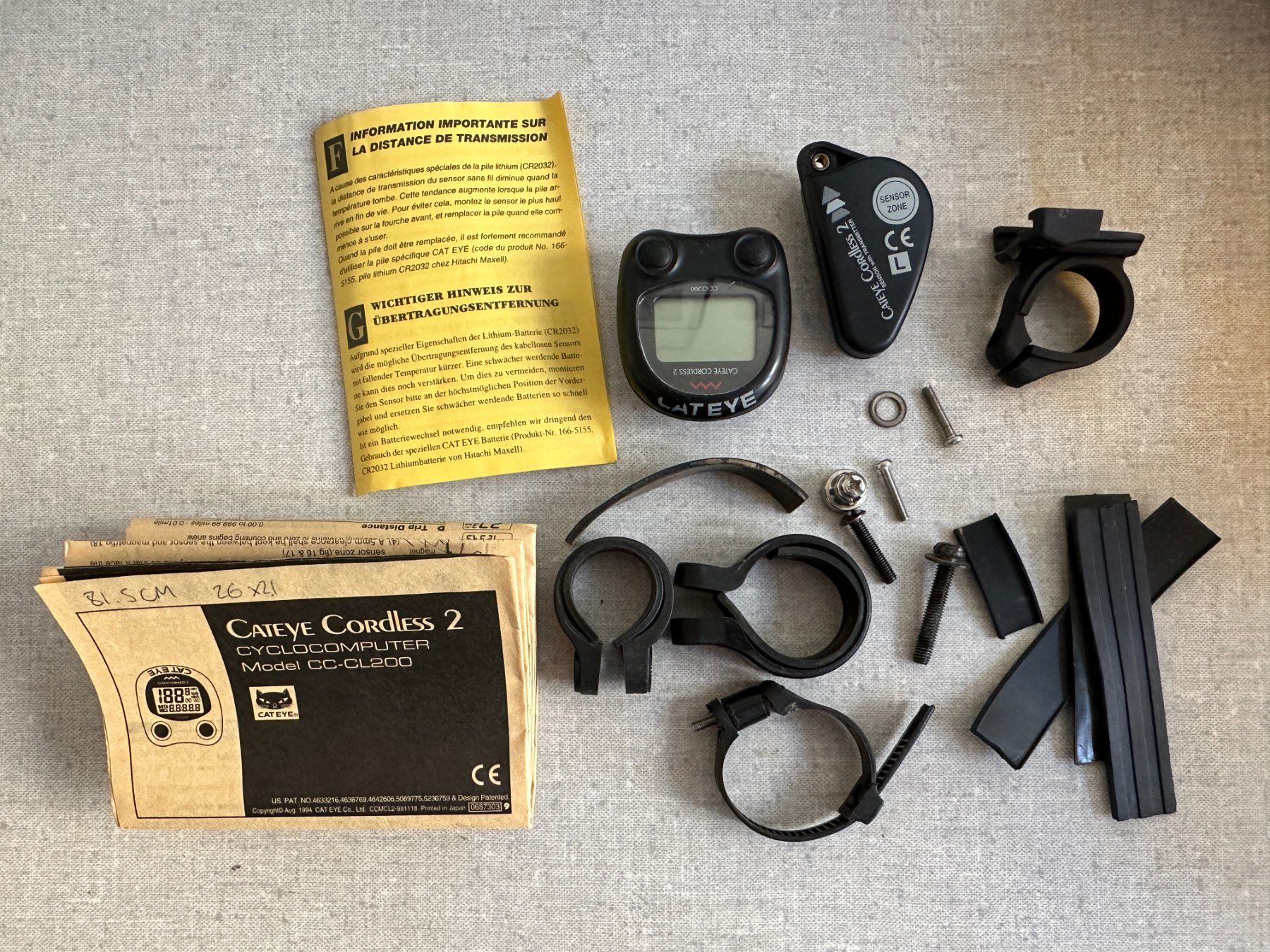 Pezzi di ricambio: CatEye Cordless 2 CC-CL200 Cyclometer Bike Computer – Usato da Lausanne venduto da brixton