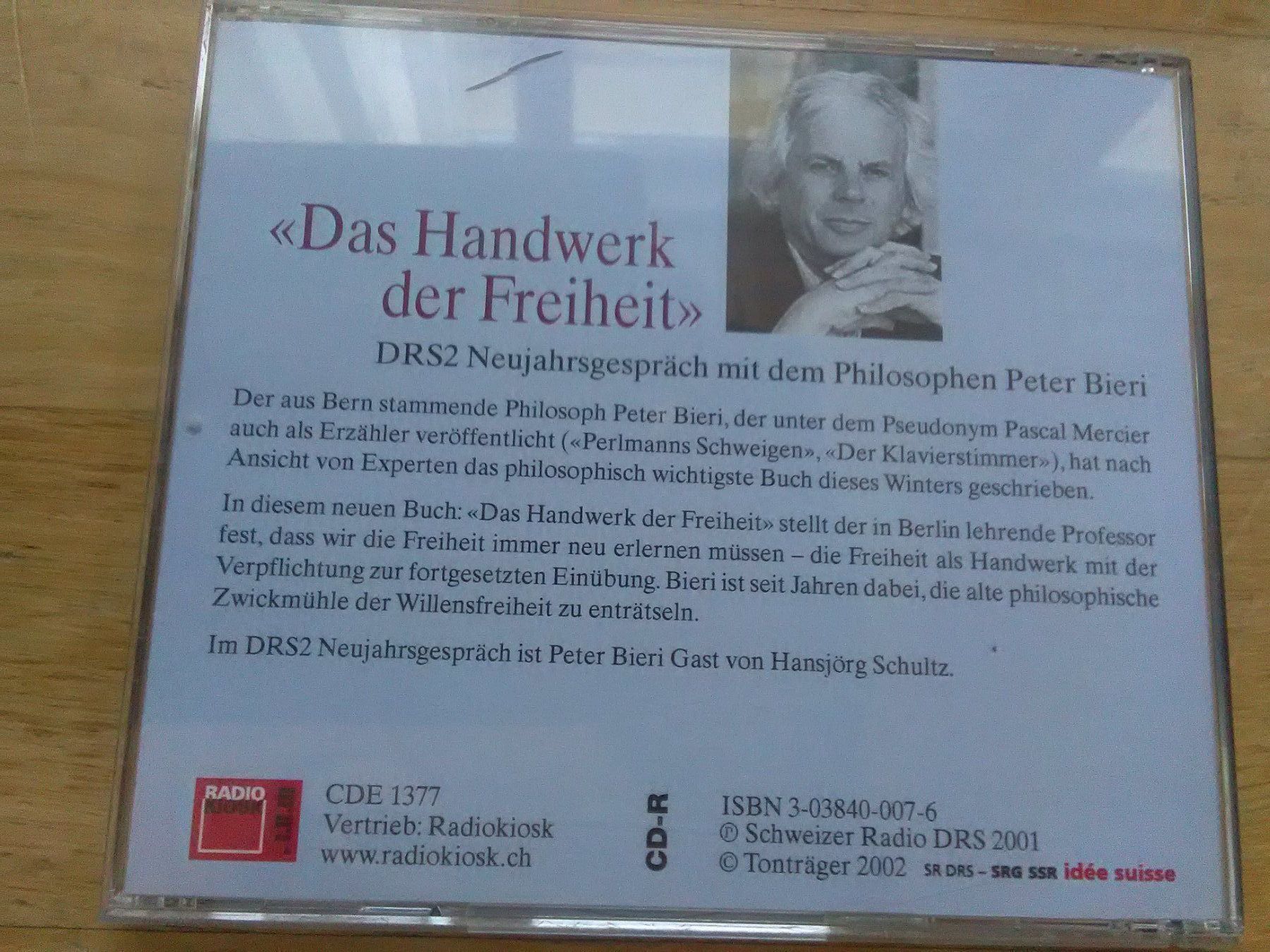 Audiolibri: Peter Bieri (Das Handwerke der Freiheit) – Usato da St. Gallen venduto da elk2021 3