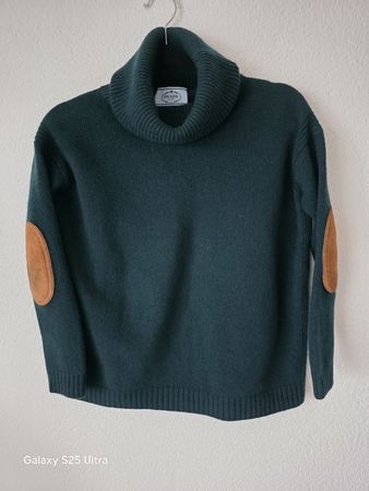 Prada Rollkragenpullover mit Ellbogenpatches Gr 40/42(It.44)