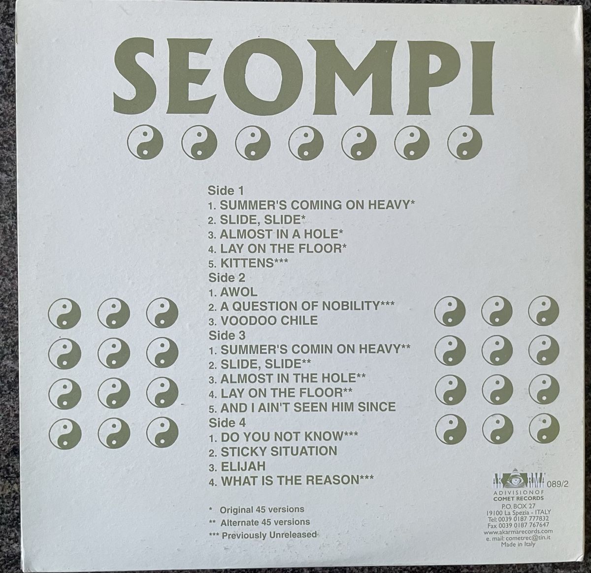 Schallplatten: Seompi - AKARMA - Vinyl LP - same – Gebraucht aus Olten von Bluespapst 1