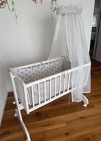 Babybett weiss und Betthimmel