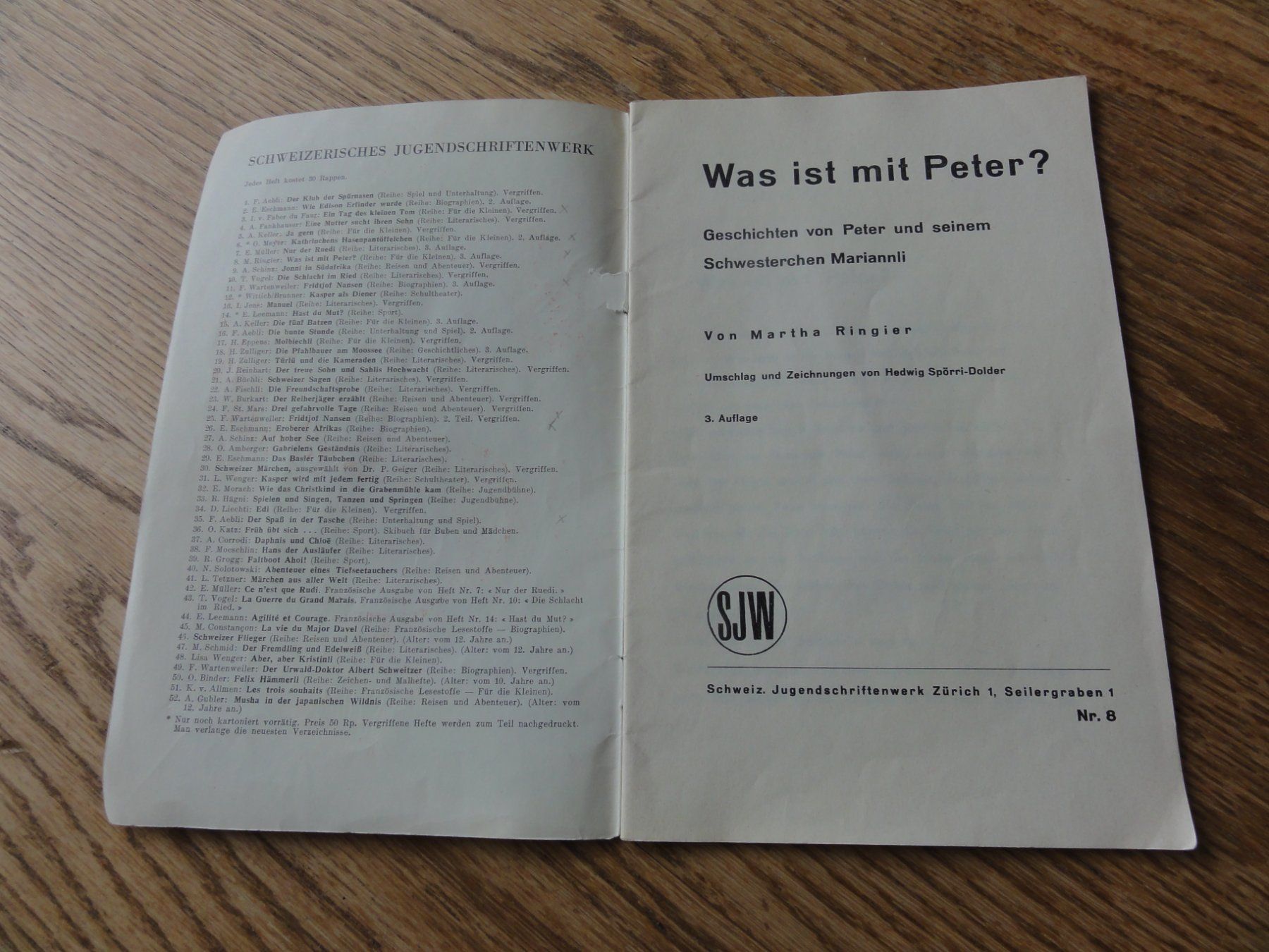 Libri: SJW: Was ist mit Peter? Nr. 8 – Usato da Riedholz venduto da Taweva 1