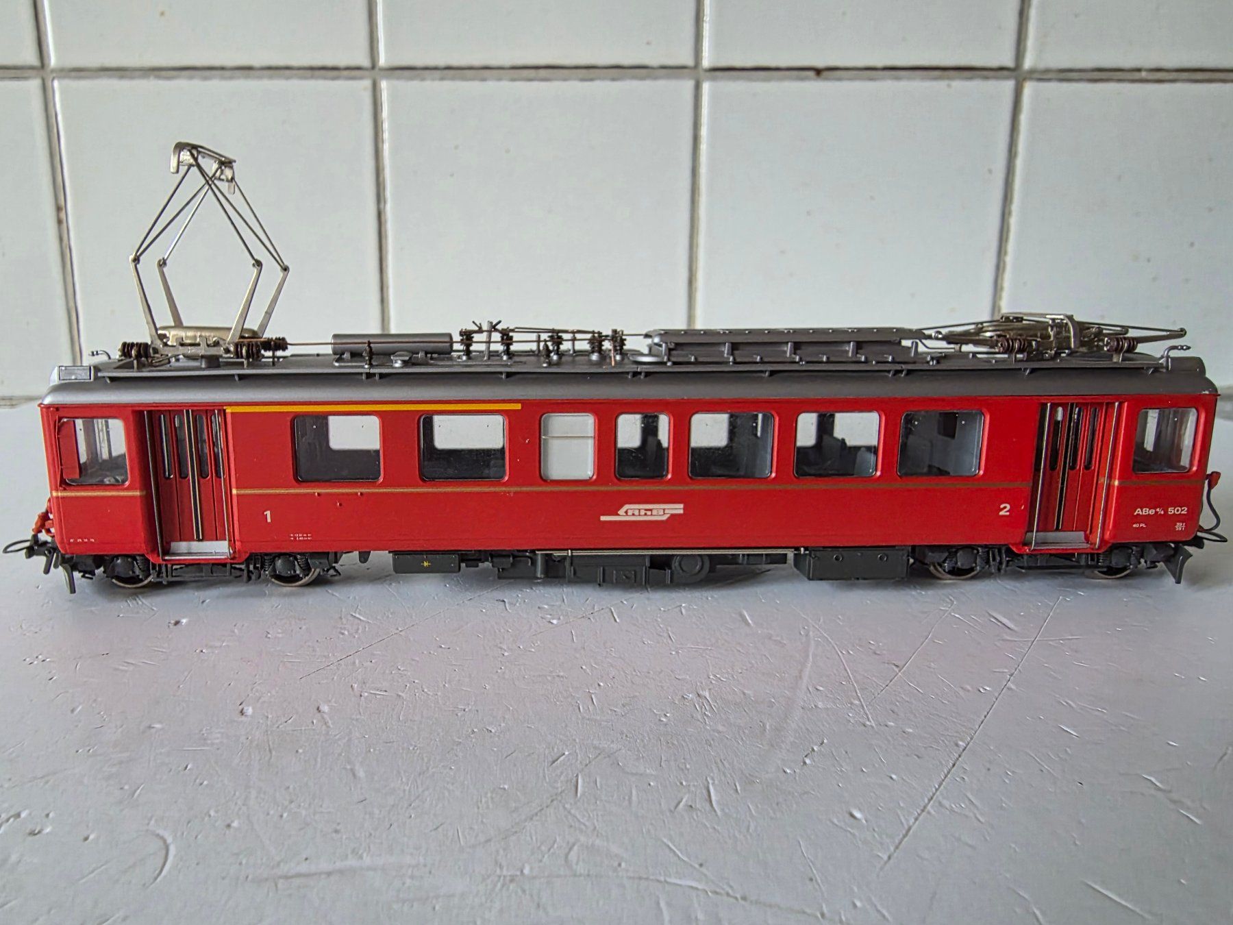 Bemo Modelleisenbahnen: BEMO RhB Triebwagen ABe 4/4, Nr. 502 – Gebraucht aus Seuzach von Loeckeli01 1