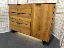 Sideboard Kommode LUGANO Wildeiche massiv 138 x 99 cm