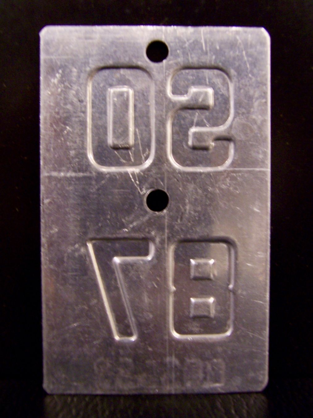 Schilder: SO 87 VELONUMMER - FAHRRADSCHILD – Gebraucht aus Kerzers von zimmergruen 1
