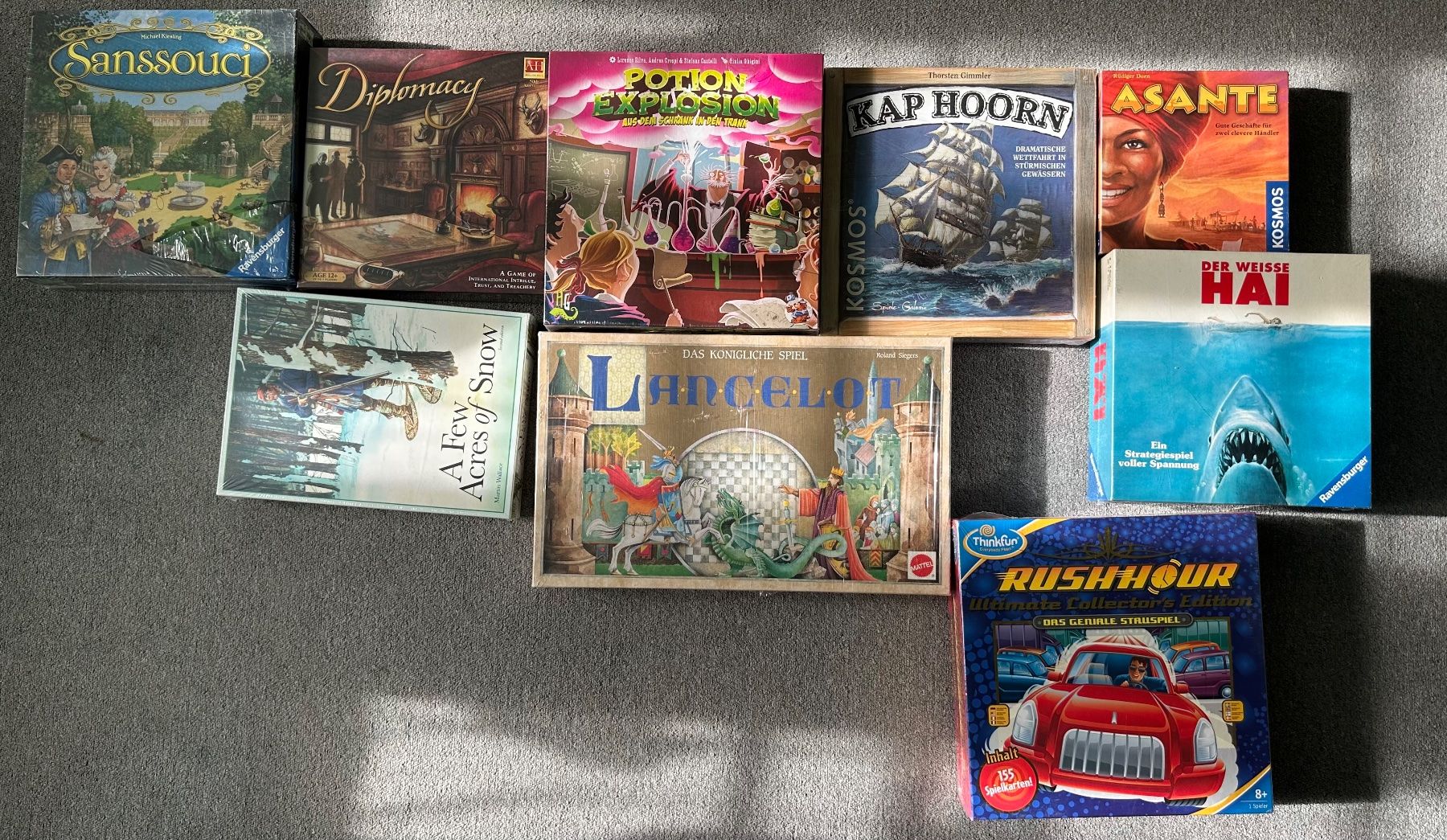 Spiele: 9 Gesellschaftsspiele – Neu (gemäss Beschreibung) aus Zug von Soda0