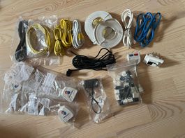 Lot de câbles et adaptateurs réseau RJ45 et RJ12 Swisscom