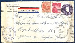 1947 USA Flusgpost Zensurbrief Laredo Texas  - Westfalia