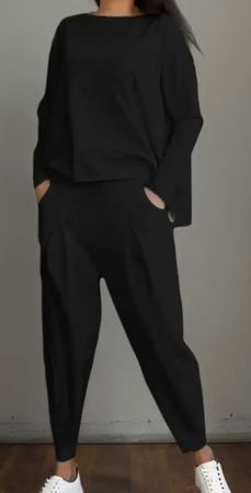 MUST HAVE - Edler und stylischer Hosen-2-Teiler, nero L
