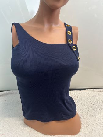 SEXY TOP TANK TOP COOLE AUSSCHNITT FIGURBETONT GR S NEU